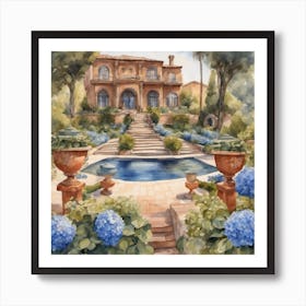 Casa Hydrangea Art Print