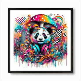 Psychedelic Panda 26 Art Print