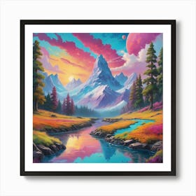 Mountain Landscape Art Print Art Print