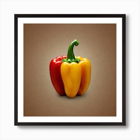 Red And Yellow Pepper 4 Art Print