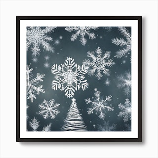 Silver Snowflakes II Art: Canvas Prints, Frames & Posters