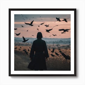 Crows Art Print