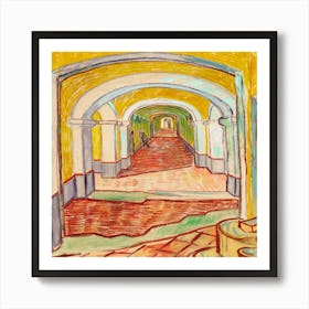 Hallway With Arches Art Print