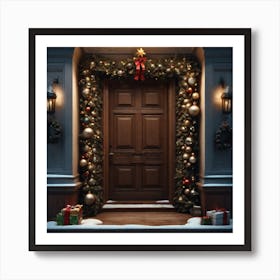 Christmas Door 176 Art Print