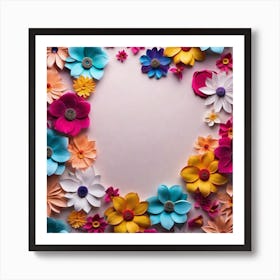 Heart Of Flowers Art Print