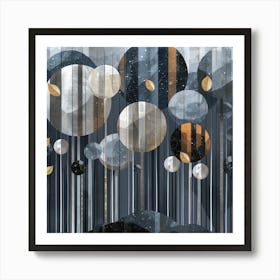 Moons And Stars Canvas Print Art Print