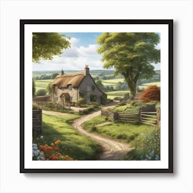 Thatched Cottage 1 Art Print