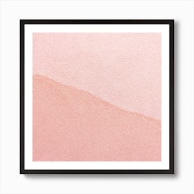 Pastel Pink Duo Square Art Print