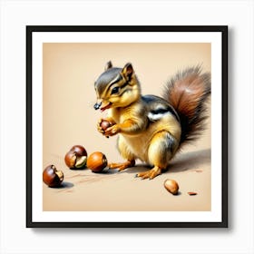 Chipmunk 9 Art Print