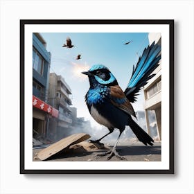 Bird In The City Art Print