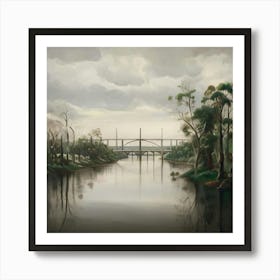 Bridge Over The River Art Print