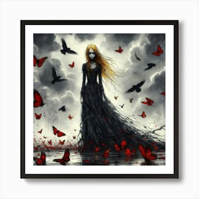 Gloomy Woman Art Print