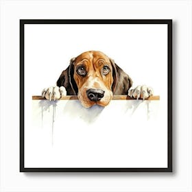 Dog With A Sign Art Print