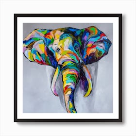 Colorful Elephant Painting Art Print