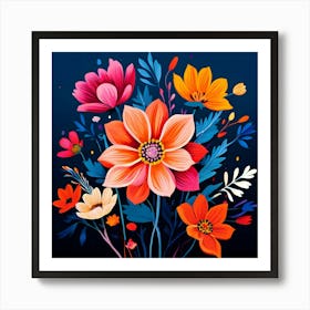 Colorful Flowers 15 Art Print