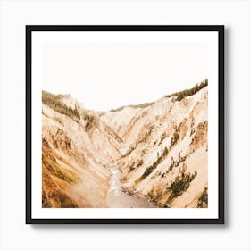 Grand Canyon Of Yellowstone Square Art Print