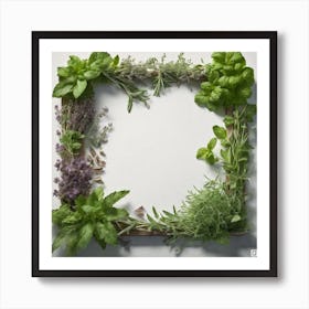 Frame Of Herbs 18 Art Print