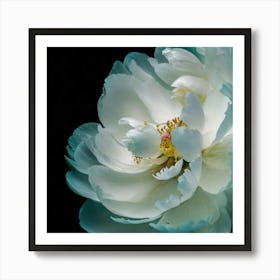 Peonies Aquatic With Overlapping Elements And Unde (1) Art Print