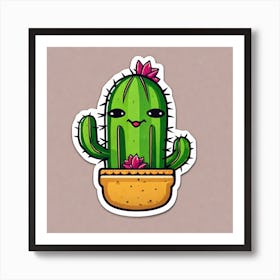 Cactus Sticker 8 Affiche