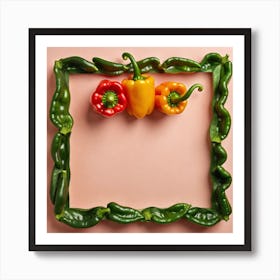 Frame Of Peppers 13 Art Print
