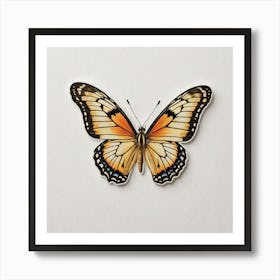 Sticker Of A Butterfly Isolated On White Background 2053481349 Art Print