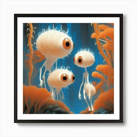 Aliens In The Forest Art Print