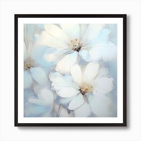 White Flowers 1 Art Print
