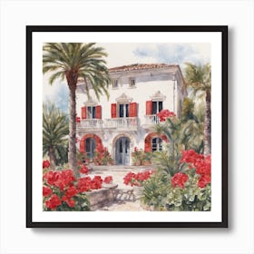 Ibiza Villa Art Print