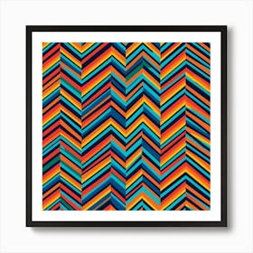 Colorful Chevron Pattern 1 Art Print