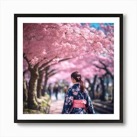 Cherry Blossoms In Kyoto 1 Art Print