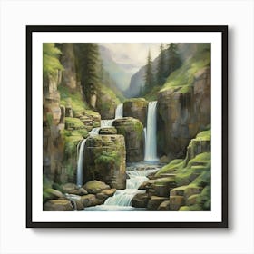 Waterfall art print 1 Art Print
