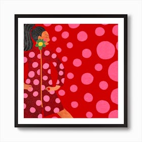 Flamenco Square Art Print