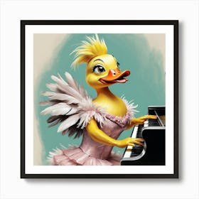 Ducky Piano 2 Art Print