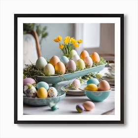 Easter Table Setting Art Print