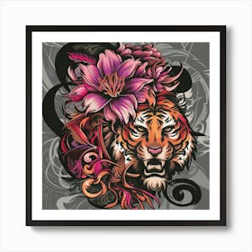 Tiger Head Art Print