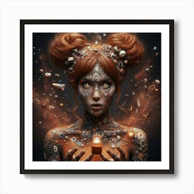 Cyborg Woman 1 Art Print