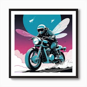 Supafly motorcyclist Art Print