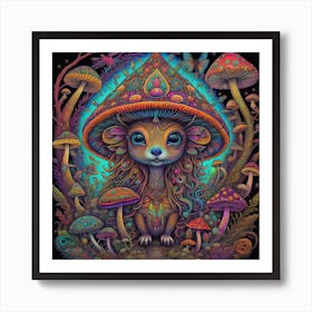 Psychedelic Mushroom Art Print