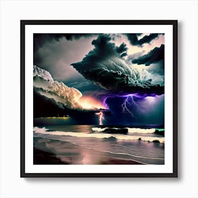 Lightning In The Sky Art Print