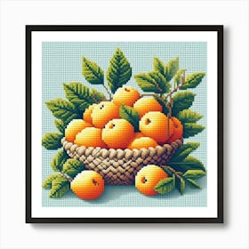 Apricots In A Basket Art Print