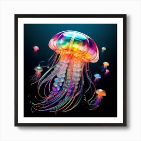 Rainbow Jellyfish Art Print