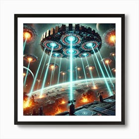 Eclipse Beam Array Multiple Targeting Converted Art Print