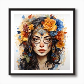 Day Of The Dead Girl 6 Art Print