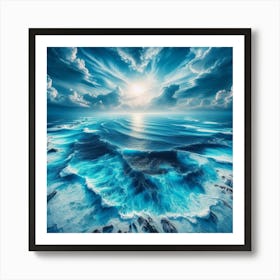 Ocean Waves In The Sky Art Print