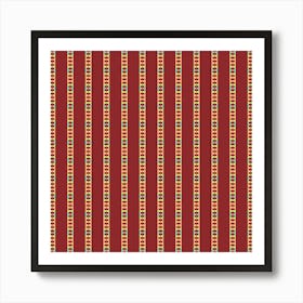 Template Background Red Strip Art Print