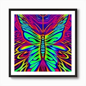 Psychedelic Butterfly Art Print