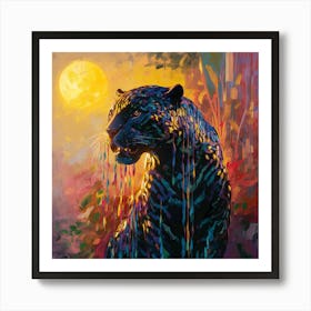 'Black Jaguar Art Print