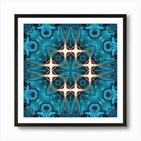 Blue Kaleidoscope Art Print