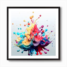 Colorful Splash Art Print