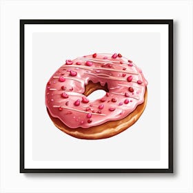 Valentine'S Day Donut Art Print